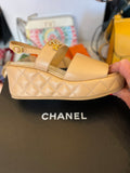 Pre Loved Chanel Beige Leather Dad Sandals UK 5 (new)