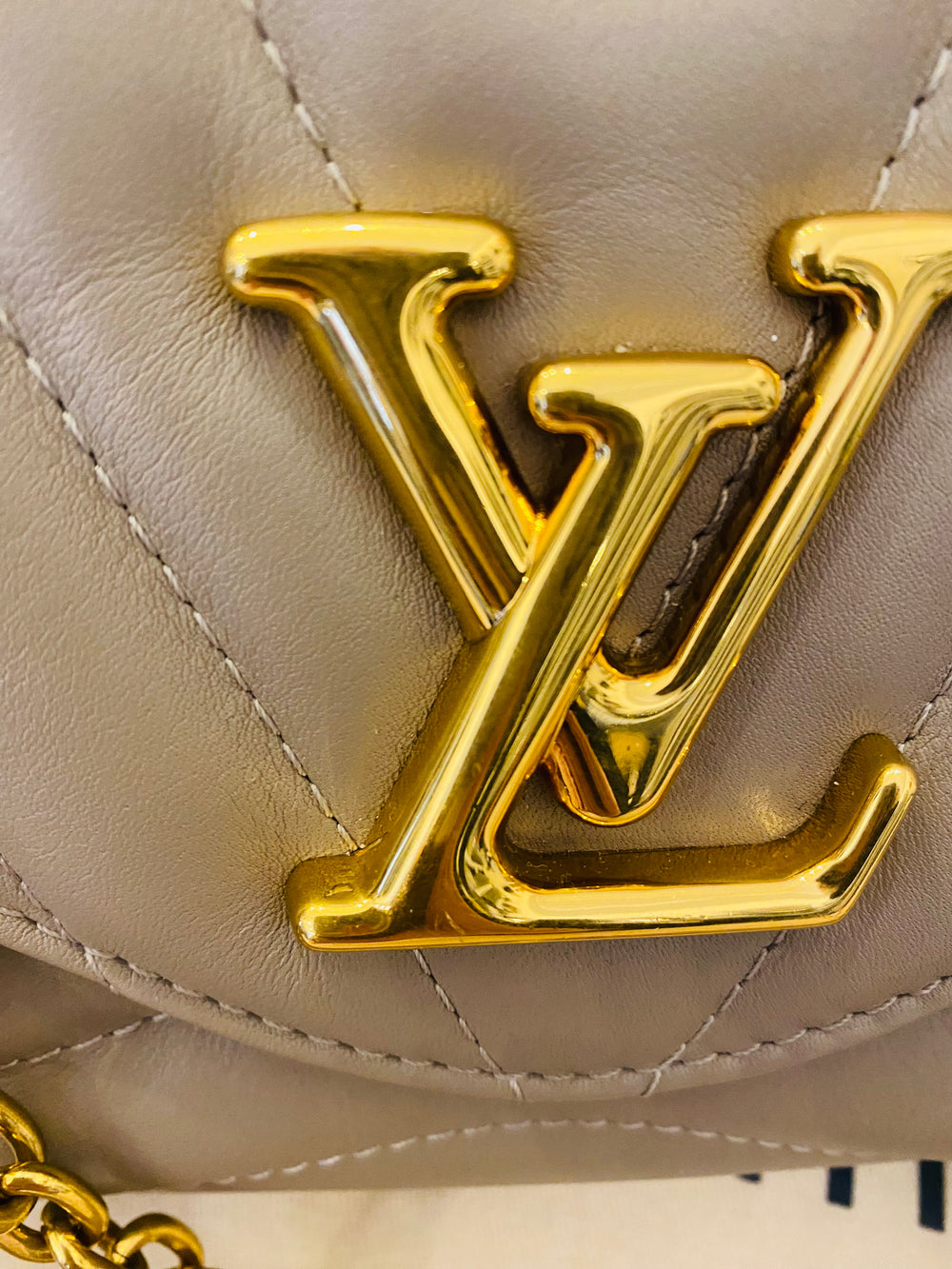 Louis Vuitton New Wave Chain MM Bag in Taupe (excellent)