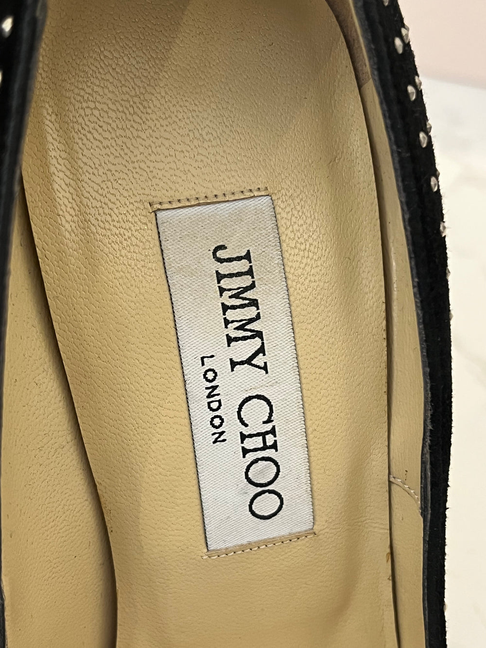 Pre Loved Jimmy Choo Anouk Suede Studded Heels UK 4