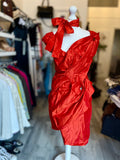 Pre Loved Vivienne Westwood 100% Silk Taffeta Dress in Red