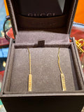 Gucci 18k Gold Bar Lariat Threader Earrings
