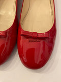 Pre Loved Prada Red Patent Ballet Flats uk7