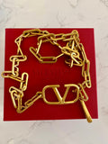 Pre Loved Valentino Garavani Gold Chain “V” Belt (excellent)