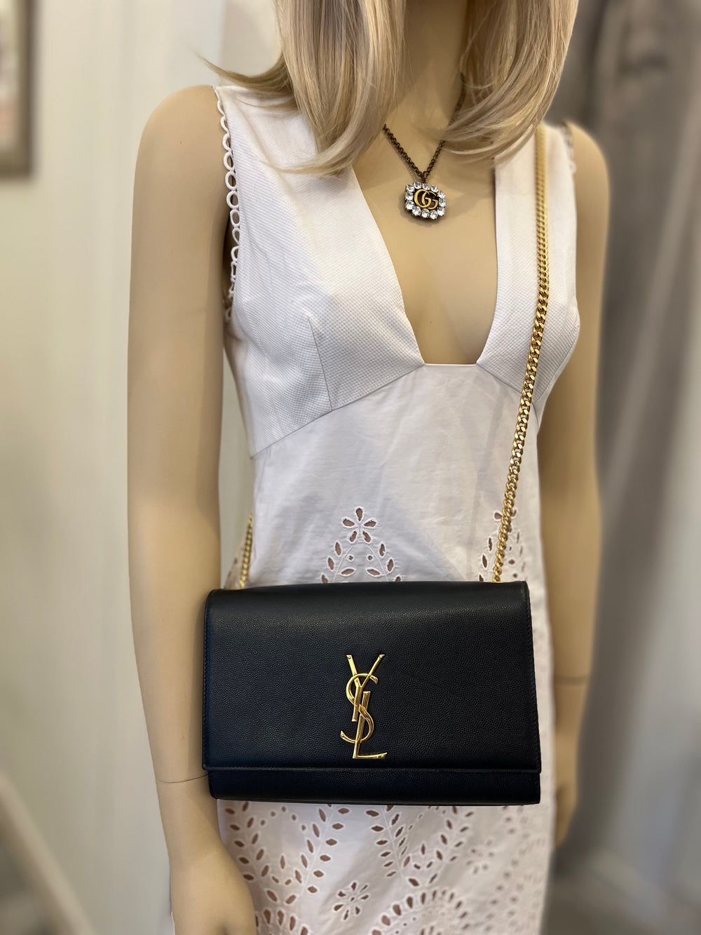Pre Loved Yves Saint Laurent Kate Bag in Black