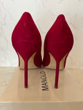Pre Loved Manolo Blahnik Pink Suede Heels UK 7.5