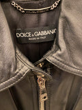 Pre Loved Dolce & Gabbana Black Leather Jacket UK 8