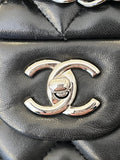 Pre Loved Chanel Double Flap Jumbo in Black Leather (excellent) **reserved**