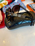 Pre Loved Chanel Tortoiseshell Sunglasses with Bronze Crystals (excellent)