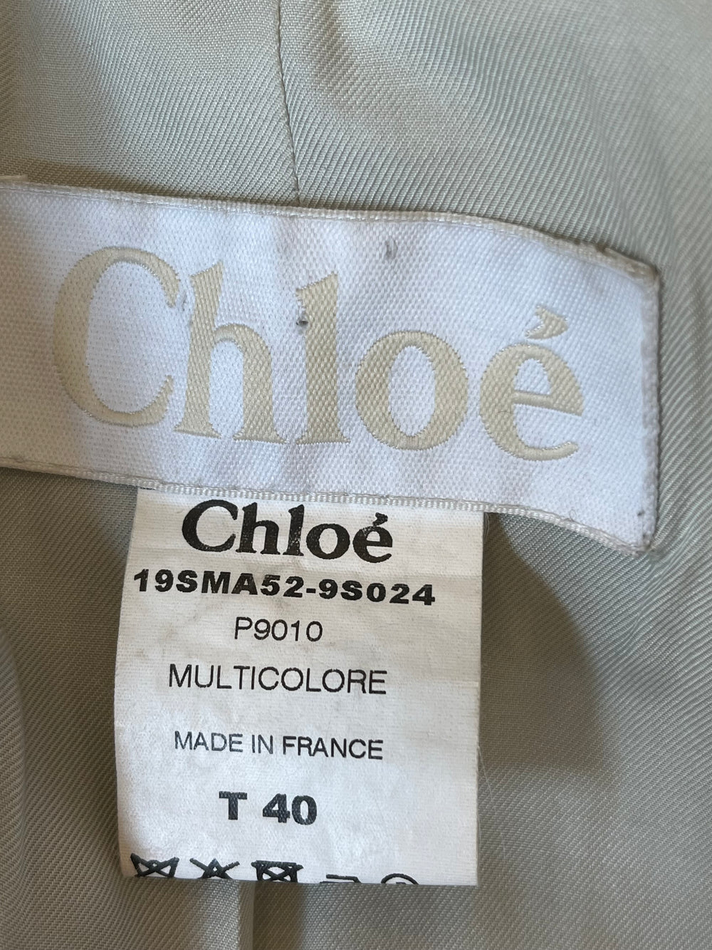 Pre Loved Chloe Linen Leopard Print Coat UK12