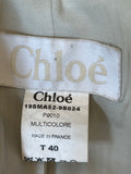Pre Loved Chloe Linen Leopard Print Coat UK12