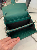 Pre Loved Gucci Dionysus Wallet on a Chain in Emerald Green - Excellent