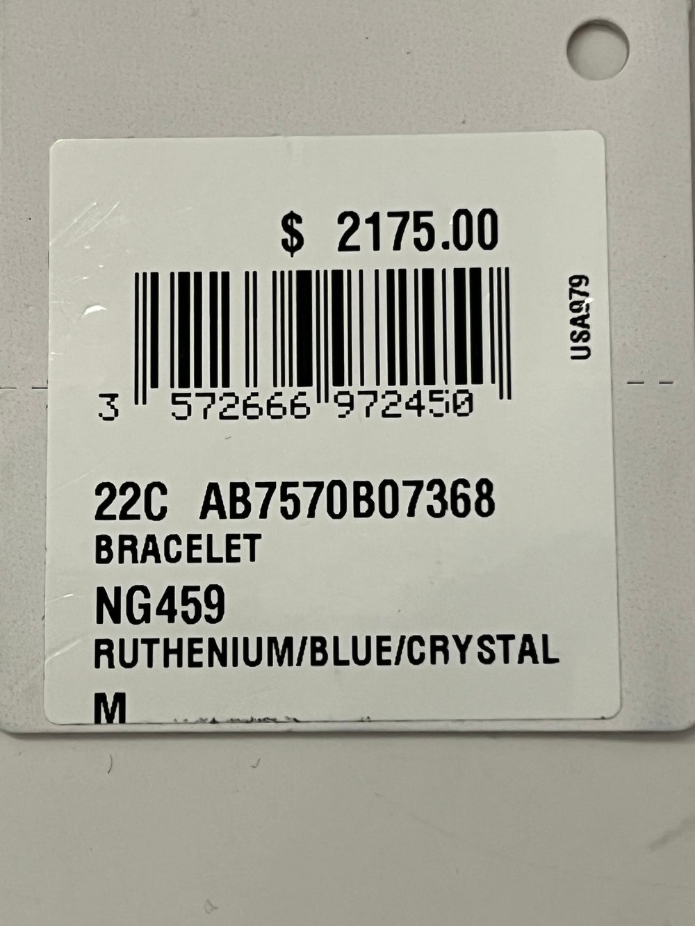 Pre Loved Chanel Ruthenium & Blue Crystal Star Bracelet 2022 collection by Virginie Viard (as new)