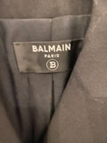 Pre Loved Balmain Double Breasted Black Wool Blazer UK 10 (excellent)