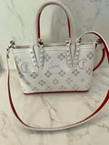 Pre Loved Christian Louboutin Cabata Nano Bag in White - excellent
