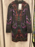 Pre Loved Alexander McQueen Feather Print Wool Dress uk12 (new)