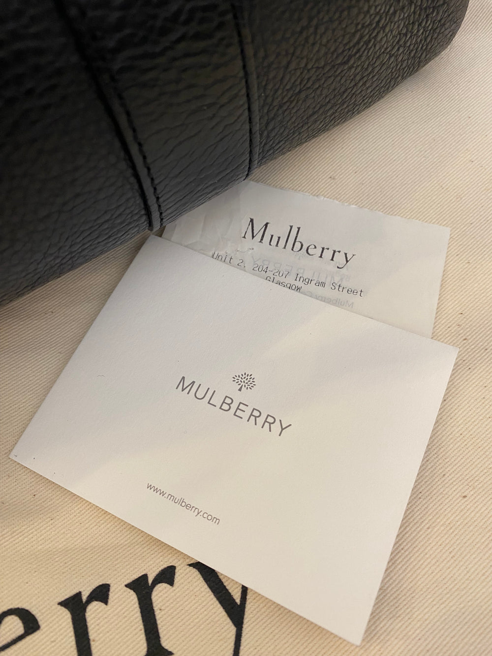 Mulberry Black Grained Leather Bayswater