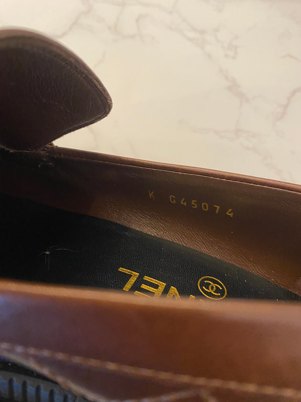 Pre loved Chanel CC Brown Quilted Loafers UK5.5 (new)