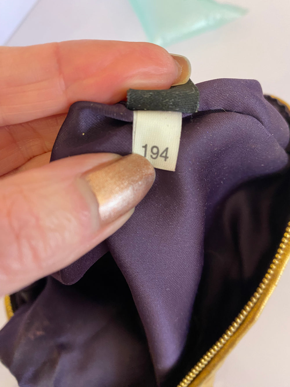 Pre Loved Miu Miu Matelasse Gold Wristlet Clutch Bag