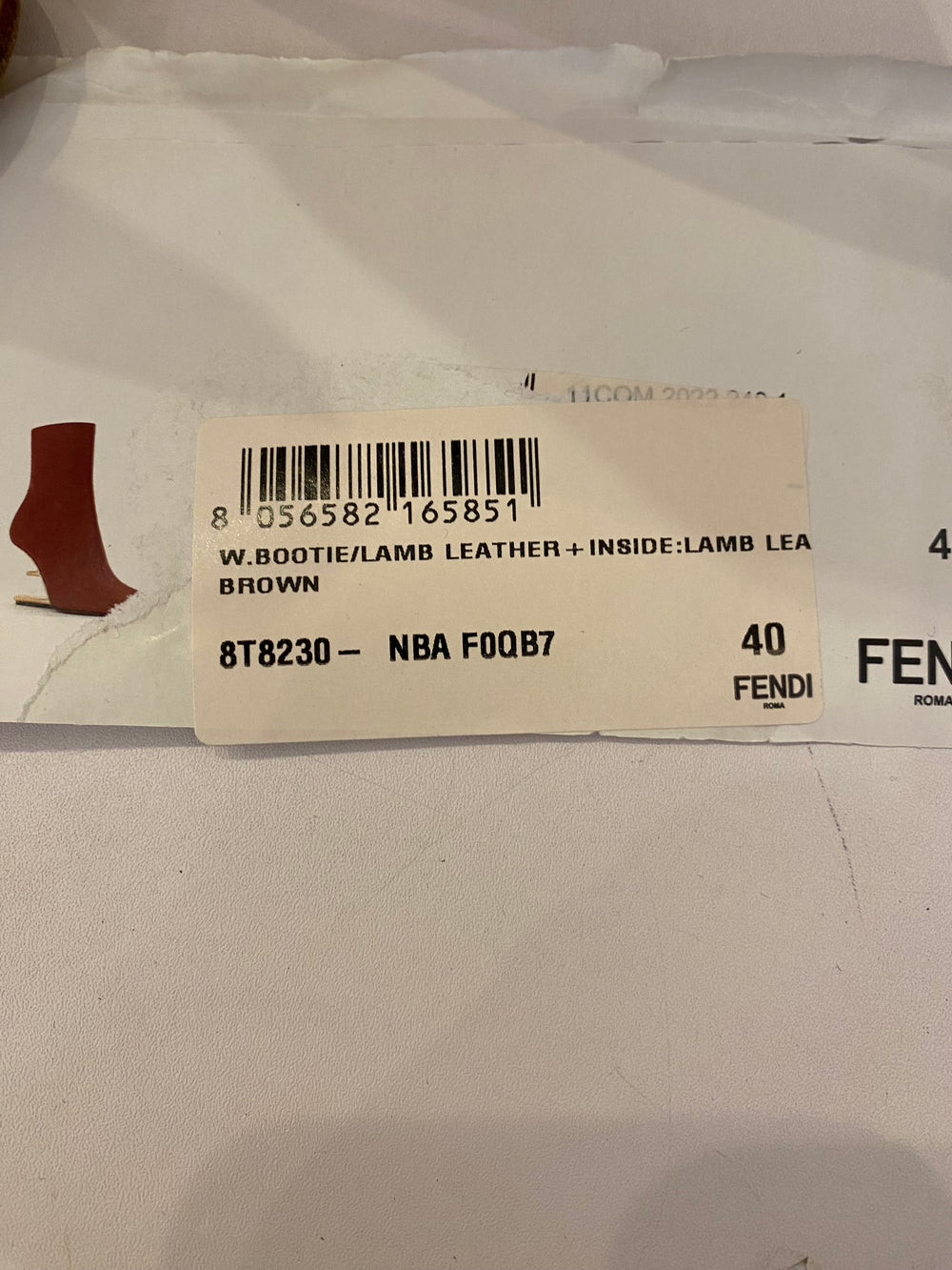 Fendi Lamb Leather Bootie in Tan  UK 7 (EUR 40)