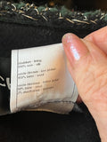 Pre Loved Chanel Green Tweed & Black Double Layer Jacket size FR42Fit (fits uk12)
