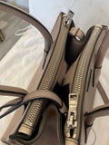 Pre Loved Prada Beige Leather and Suede Medium Tote