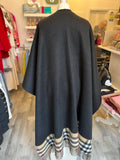 Burberry Reversible Nova Check Cashmere Long Cape