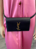 Pre Loved Saint Laurent Cassandra Black Belt Bag
