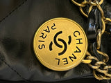 Pre Loved Chanel 22 in Black Shiny Calf Leather (new)