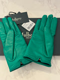 Pre Loved Mulberry Softie Gloves in Green Nappa Leather (new) XS
