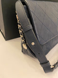 Pre Loved Chanel quilted Navy Braided Flap Bag (excellent)