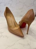 Pre Loved Christian Louboutin Nude Patent Heels uk3.5 **RESERVED ME**