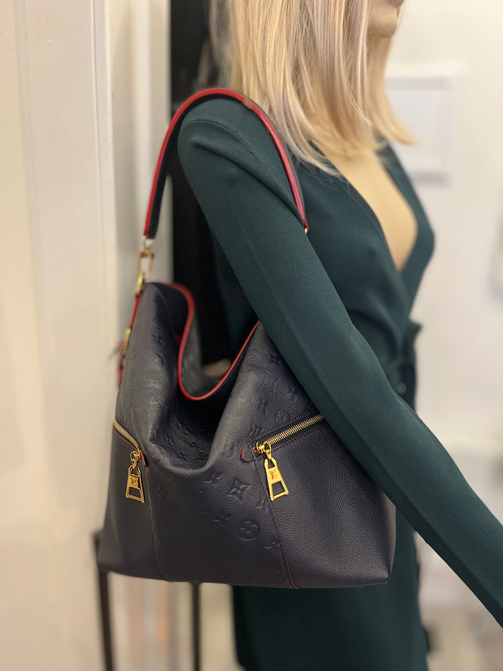 Pre Loved Louis Vuitton Marine & Rouge Melie Shoulder Bag (as new)