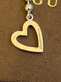 Pre Loved Gucci Silver Heart Earrings