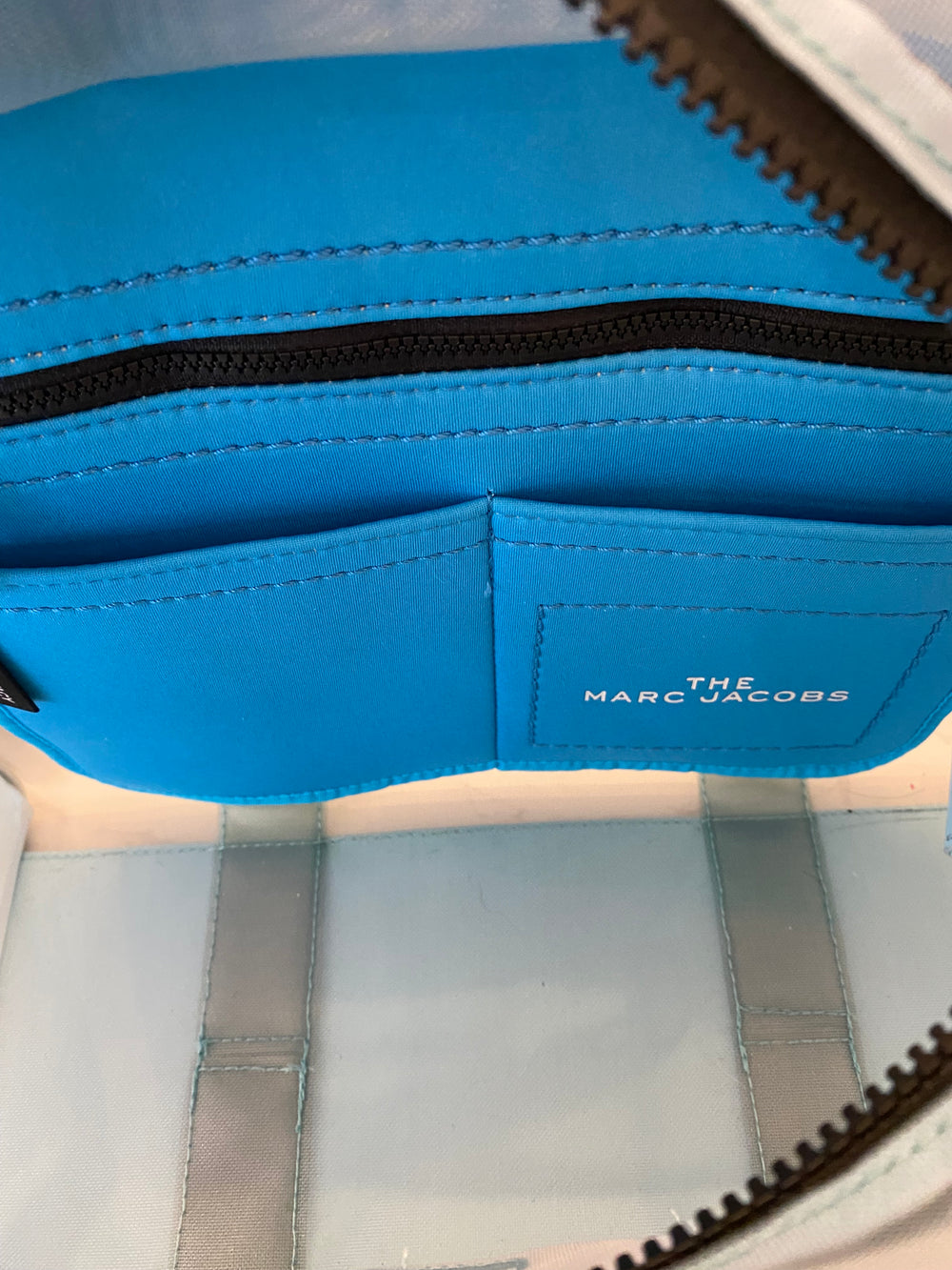 Pre Loved Marc Jacobs The Tote Bag Mesh Aqua Blue