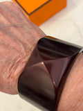 Pre Loved Hermes Medor Cuff in Burgundy (new)