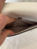 Pre Loved Michael Kors Whitney Handbag in White Leather with Silver Studs (excellent)