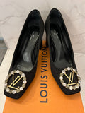 Pre Loved Louis Vuitton Madeline Satin & Crystal Heels UK 5 **RESERVED**
