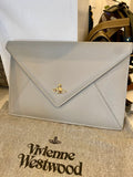 Vivienne Westwood Grey Leather Clutch Bag