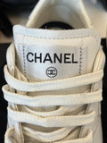 Chanel White CC Logo Leather Trainers UK 6.5