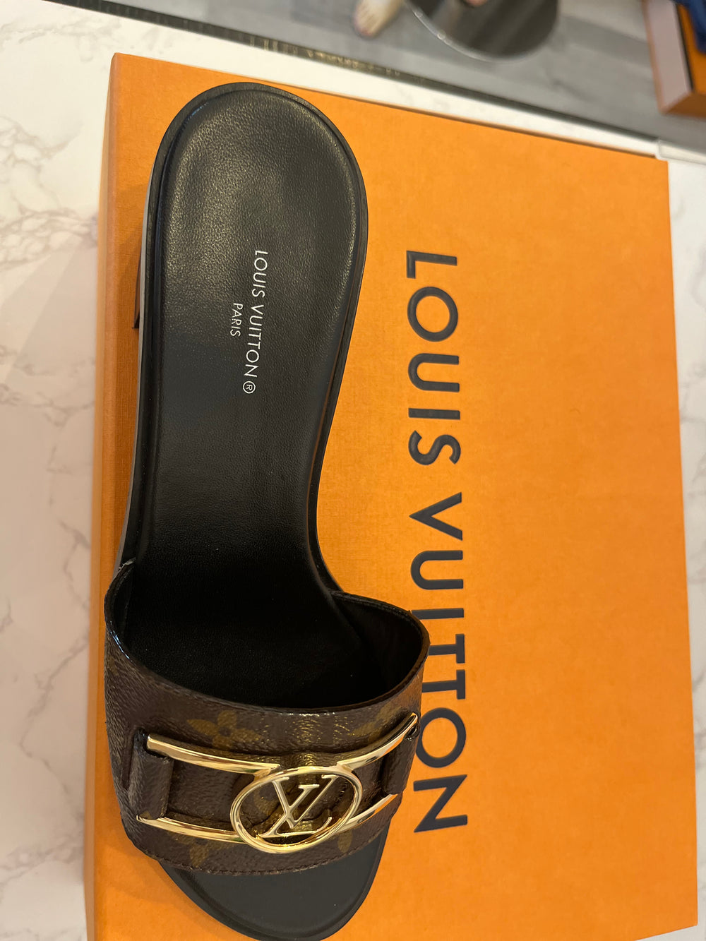 Pre Loved Louis Vuitton Monogram Lock It Mules UK 4