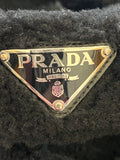 Pre Loved Prada Prada Monolith Black Shearling Sandals UK 4 - 37