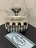 Pre Loved Prada Silver Tone Hair Clip (New)