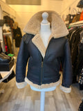 Pre Loved Redskins Shearling Aviator Jacket UK 10-12