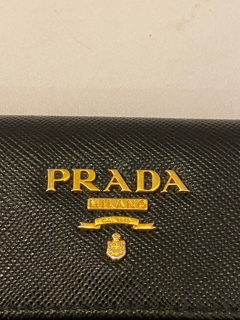 Pre Loved Prada Black Saffiano Leather Card Holder/ Coin purse