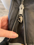 Saint Laurent Black Lambskin Biker Jacket with studded detail and star brooch FR 38 (Fits Uk6/8)