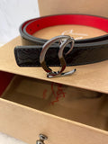 Pre Loved Christian Louboutin Black Patent Belt (new)