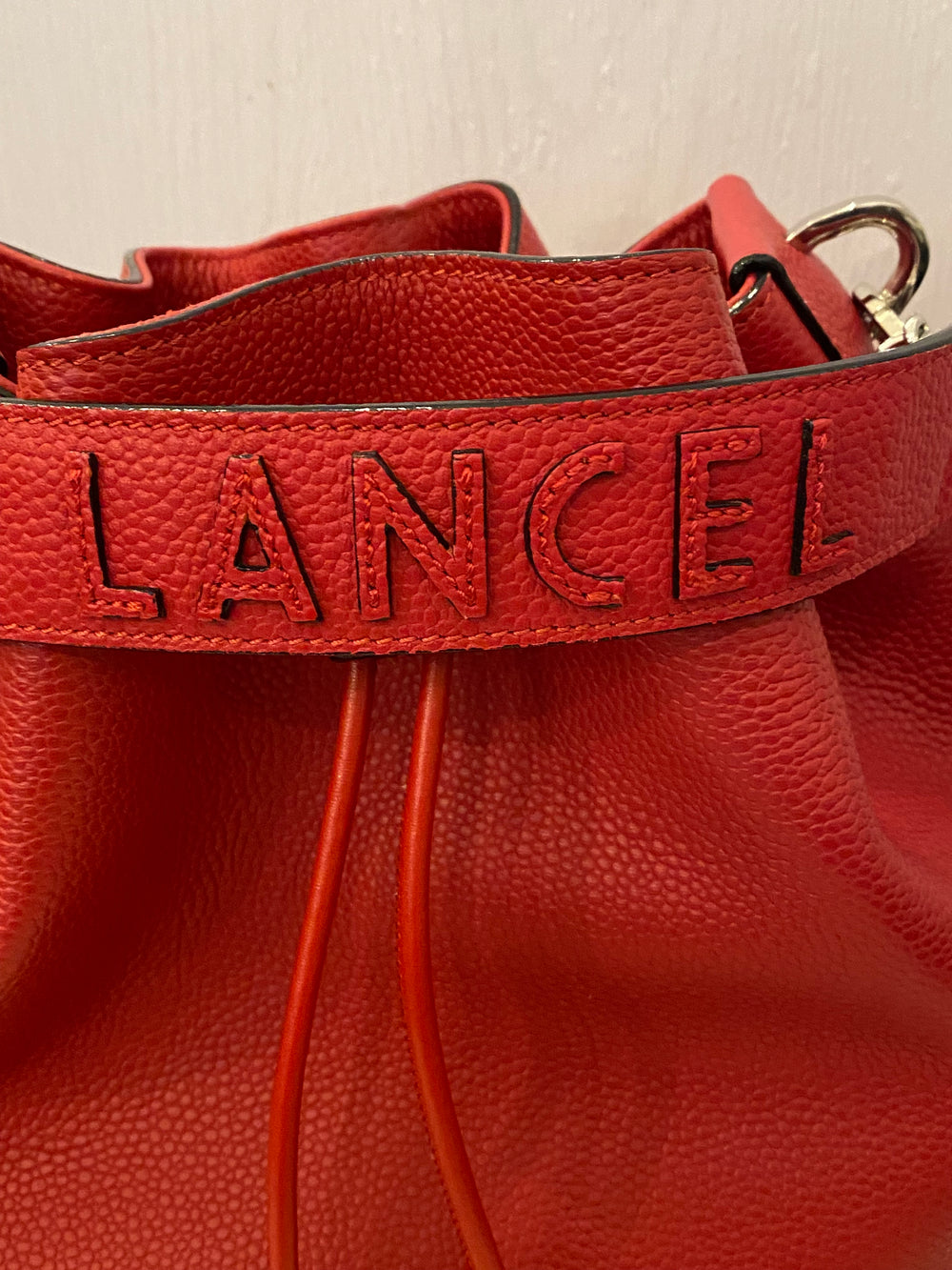 Pre Loved Ninon de Lancel Red Bucket Bag (new)