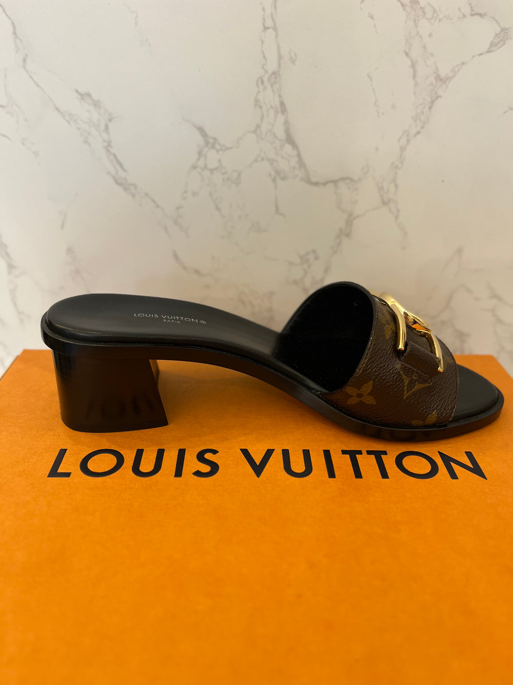 Pre Loved Louis Vuitton Monogram Lock It Mules UK 4