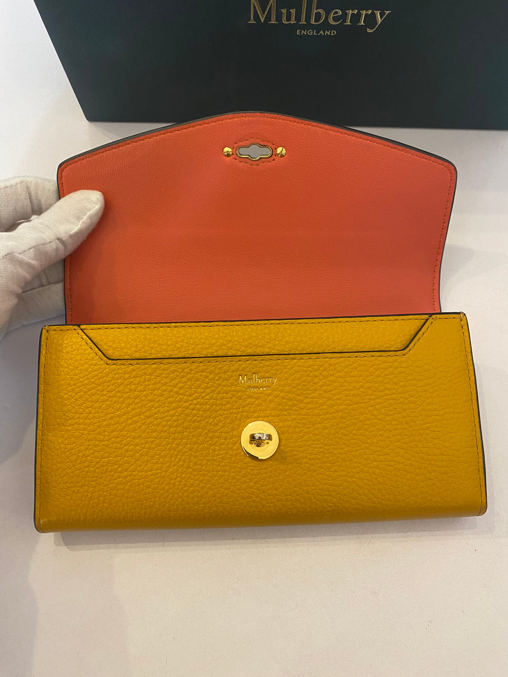 Mulberry Darley Wallet in Deep Amber (new)