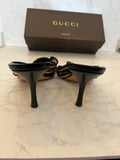 Pre Loved Gucci Vintage GG  Heeled Mules UK 4.5